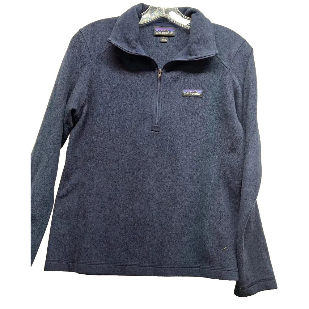 Patagonia Women's Blue 1/2 Zip Worn Wear Small Fleece Pullover (A5)